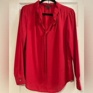 BANANA REPUBLIC Red Tie-front Blouse